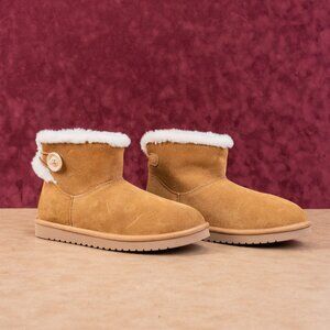 Koolaburra By UGG Women Chesnut Suede Nalie Button String Boots 10US EUR 41